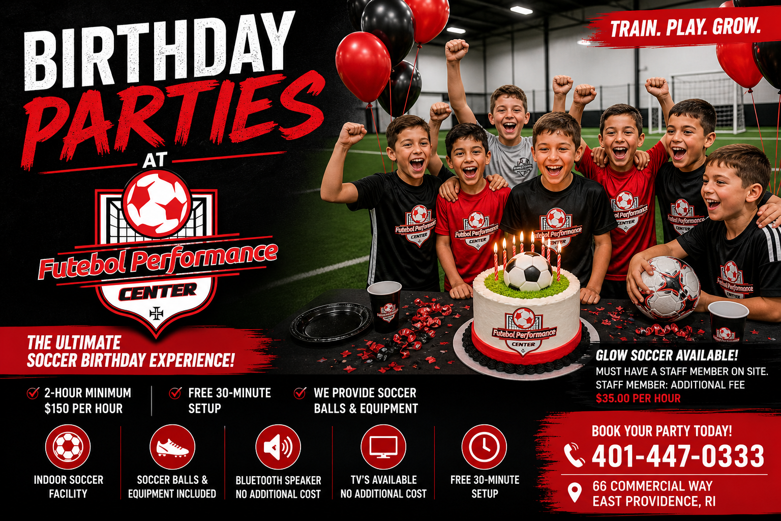 soccer birthday parties East Providence RI